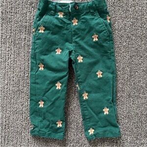 Gingerbread Print Green Pants